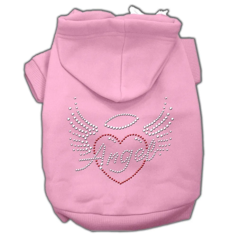 Angel Heart Rhinestone Hoodies Pink Xs (8)