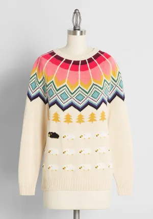 Baby Don't 'Herd' Me Fair Isle Sweater