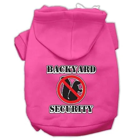 Backyard Security Screen Print Pet Hoodies Bright Pink Size XXL (18)