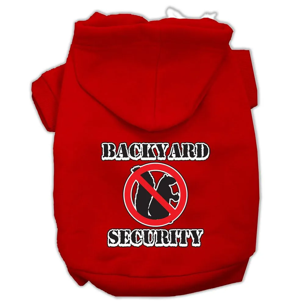 Backyard Security Screen Print Pet Hoodies Red Size XXXL(20)