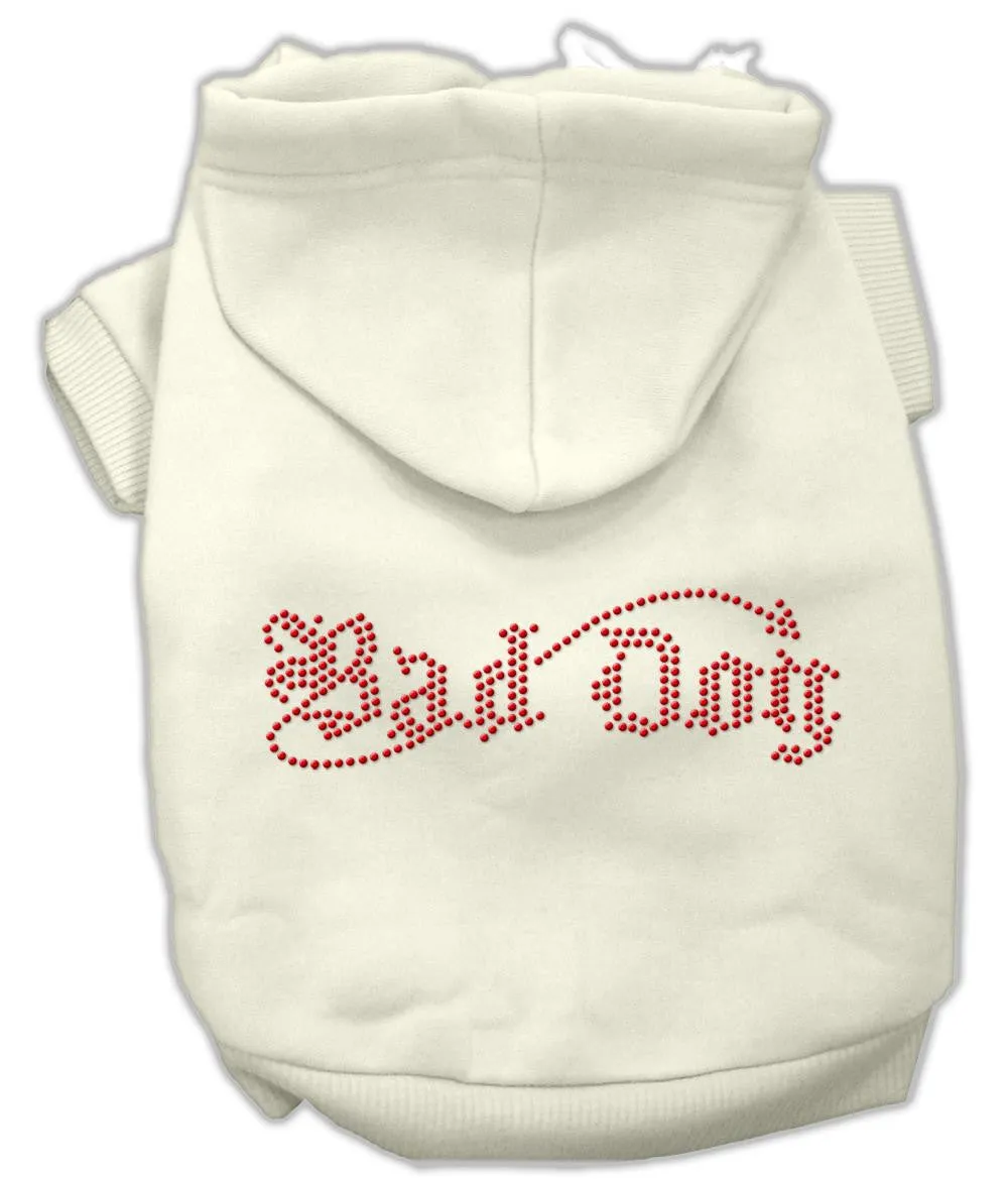 Bad Dog Rhinestone Hoodies Cream XXXL(20)