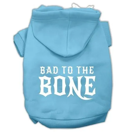 Bad to the Bone Dog Pet Hoodies Baby Blue Size XXL (18)