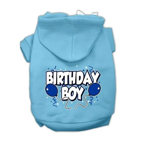 Birthday Boy Screen Print Pet Hoodies Baby Blue Size XXL (18)