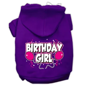 Birthday Girl Screen Print Pet Hoodies Purple Size XS (8)