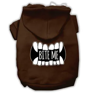 Bite Me Screenprint Dog Hoodie Brown M (12)