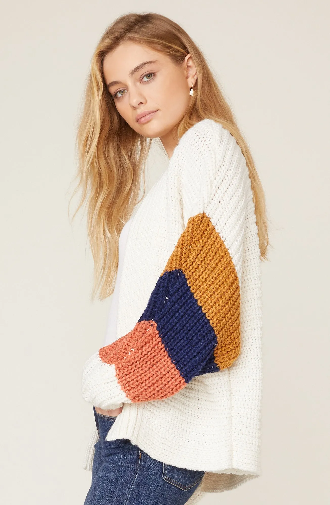 Block and Roll Colorblock Cardigan