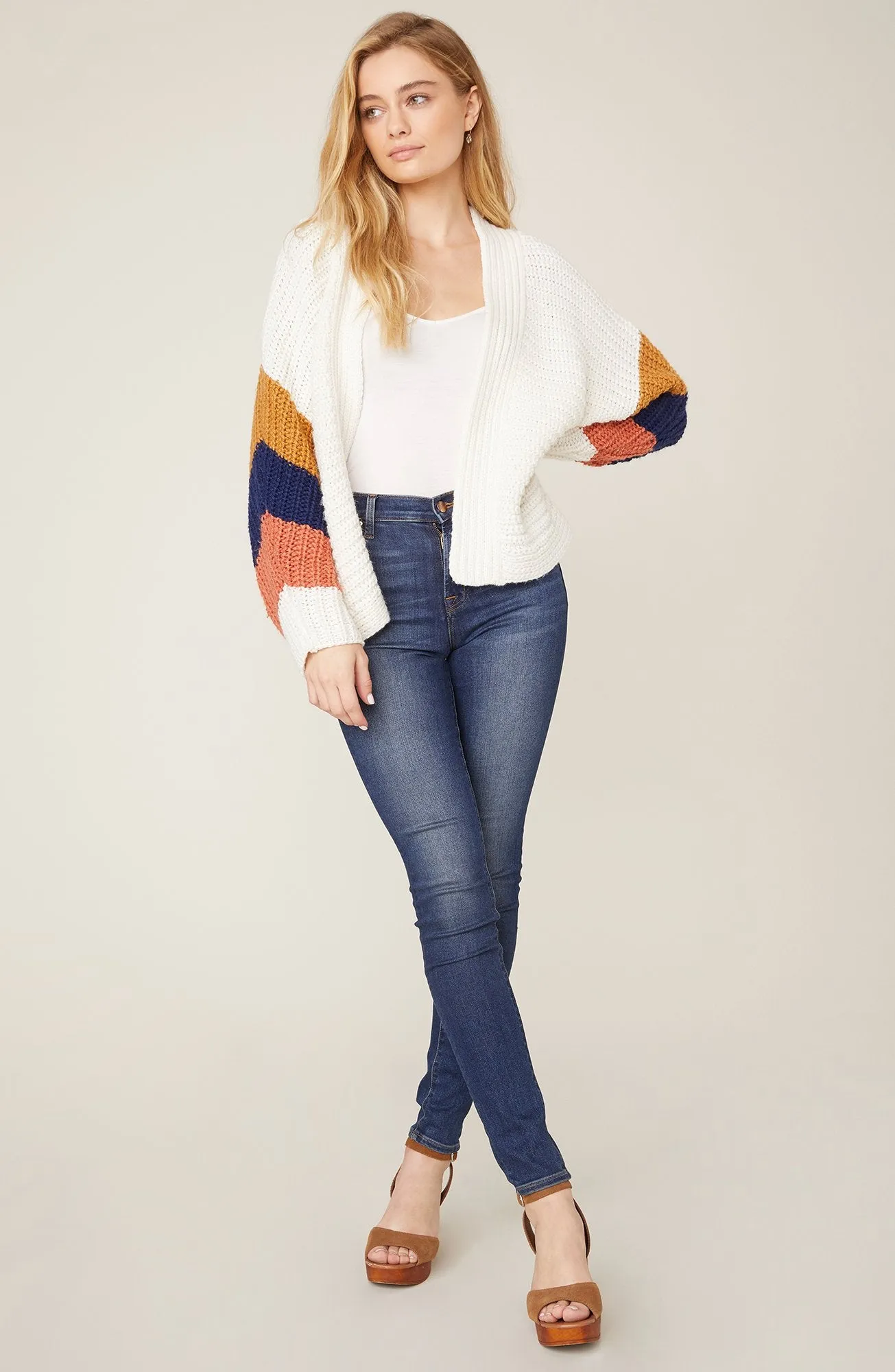 Block and Roll Colorblock Cardigan