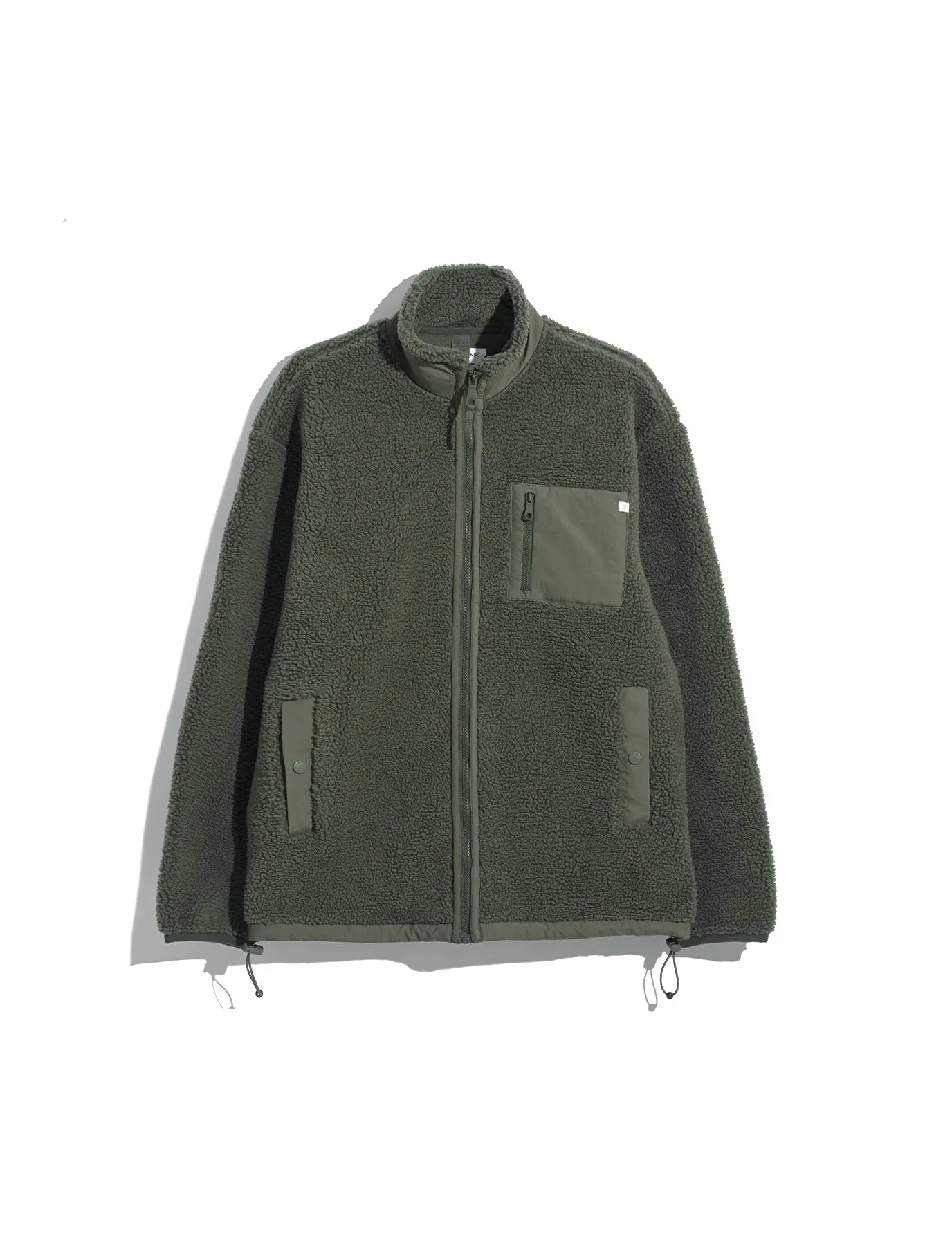 Bradley Full Zip Fleece In Olive Green