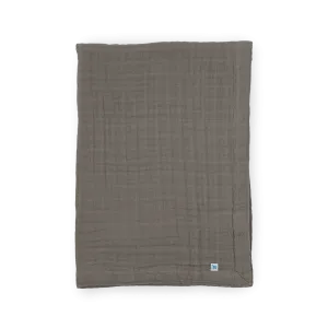 Cotton Muslin Baby Quilt - Mocha