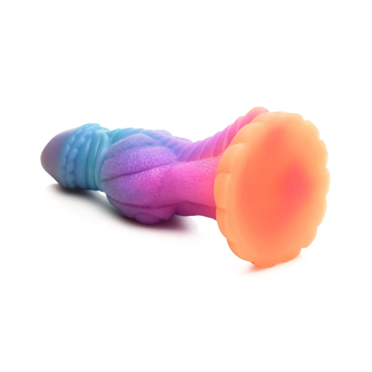 Creature Cocks Galactic Cock Alien Creature Glow In The Dark Silicone Dildo Blue Pink Purple