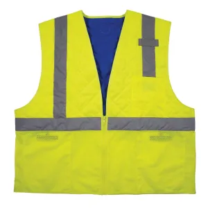 Ergodyne 12716 #6668 2XL Lime Class 2 Hi-Vis Safety Cooling Vest