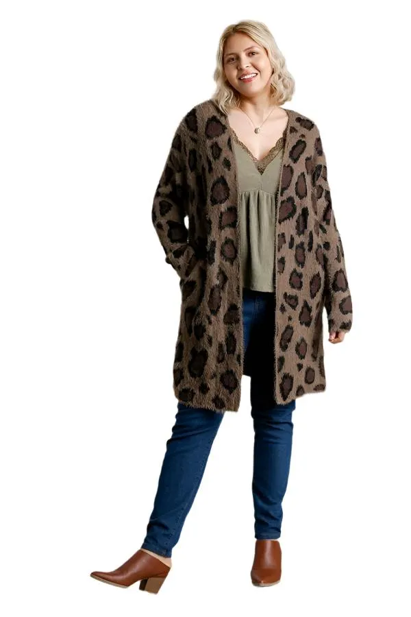 Fuzzy Leopard Cardigan