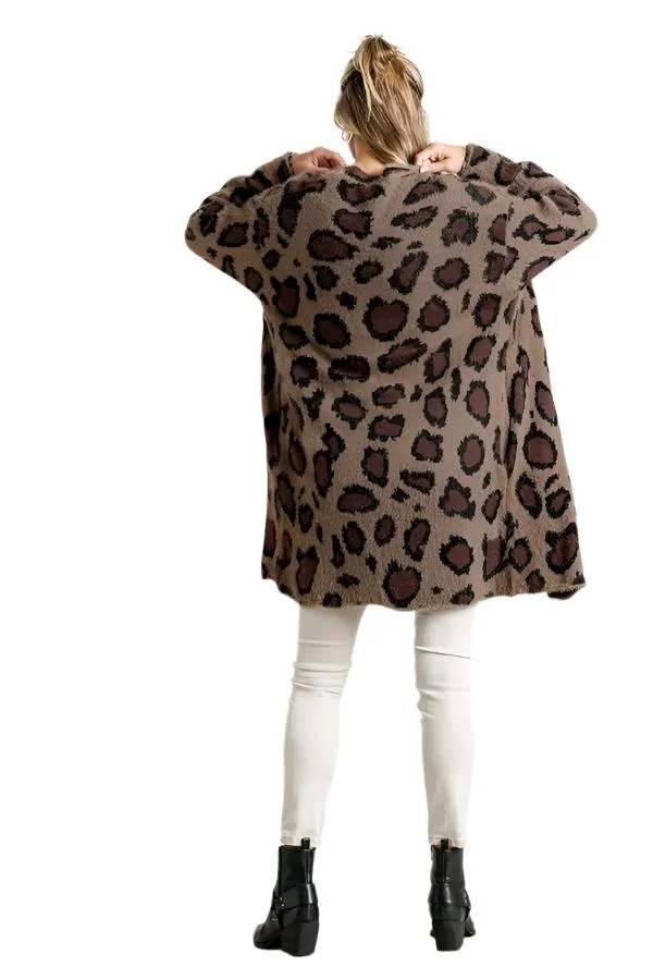 Fuzzy Leopard Cardigan