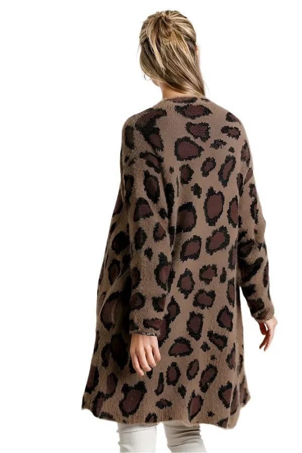 Fuzzy Leopard Cardigan