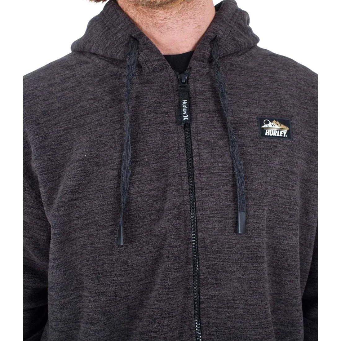 Hurley Canyon Burrito Full Zip Fleece - Dark Stone Grey