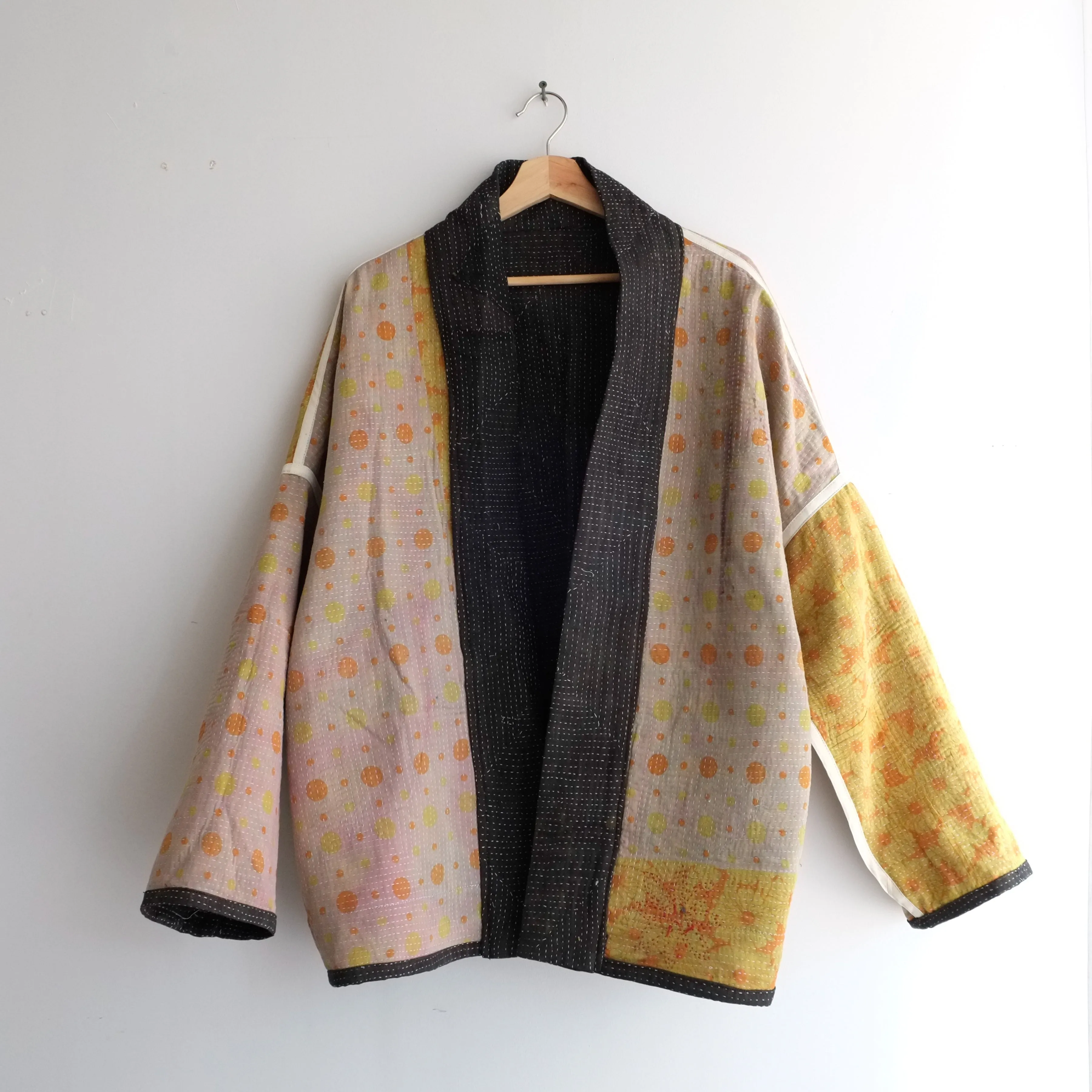 L Black with Orange Second Side Anoushka Jacket LM119