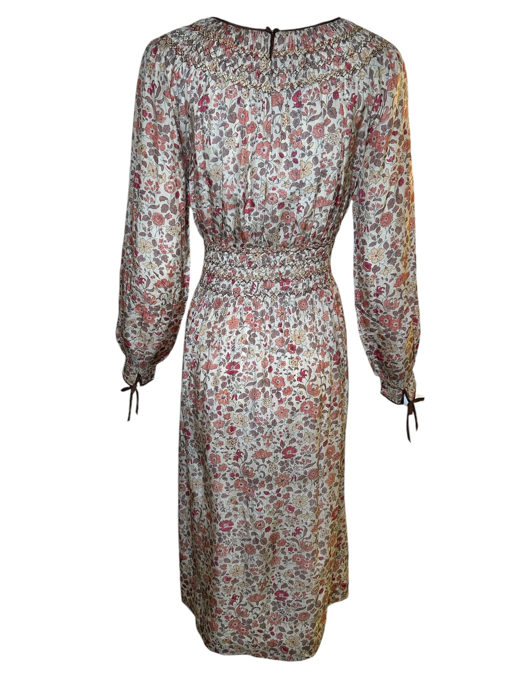 Liberty & Co of London 1930's Block Print Floral Dress