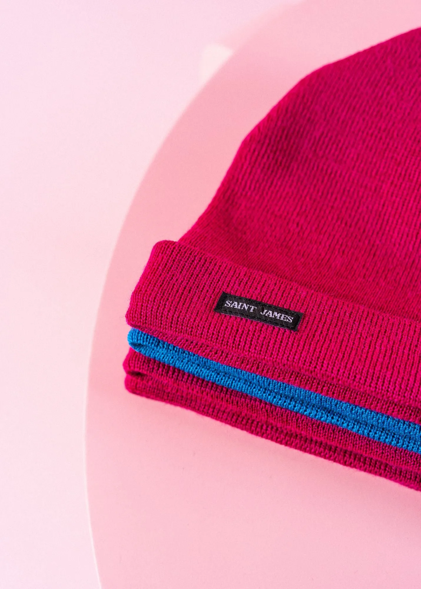 MAREE BEANIE - Soft Wool Nautical Beanie  (MAGENTA)