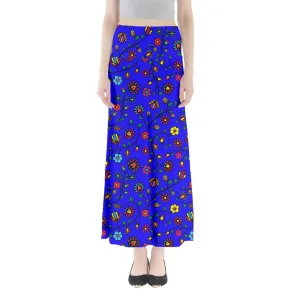 Nature's Nexus  Royal Full Length Maxi Skirt