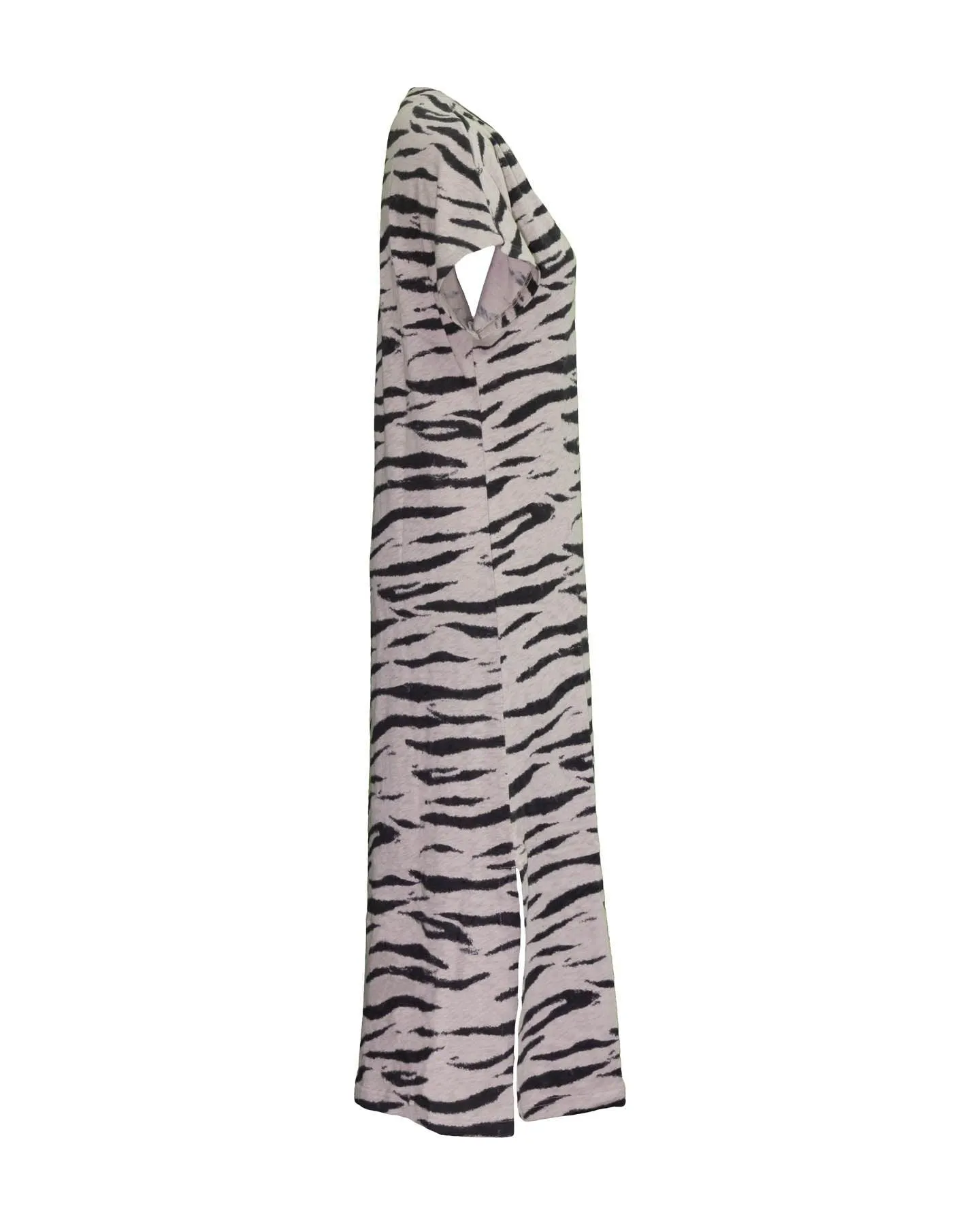 Ren-Beige Watercolor Tiger Dress