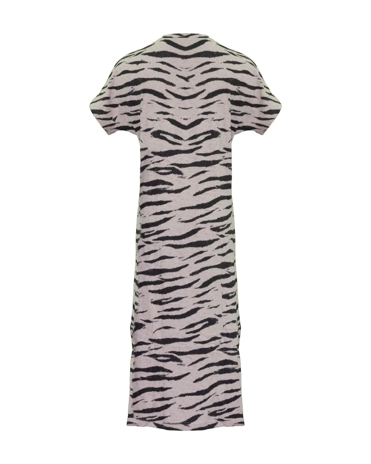 Ren-Beige Watercolor Tiger Dress