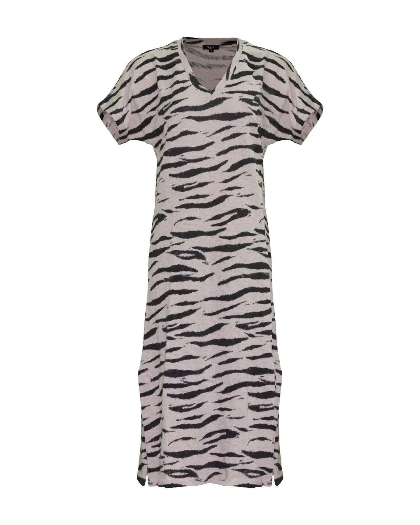 Ren-Beige Watercolor Tiger Dress