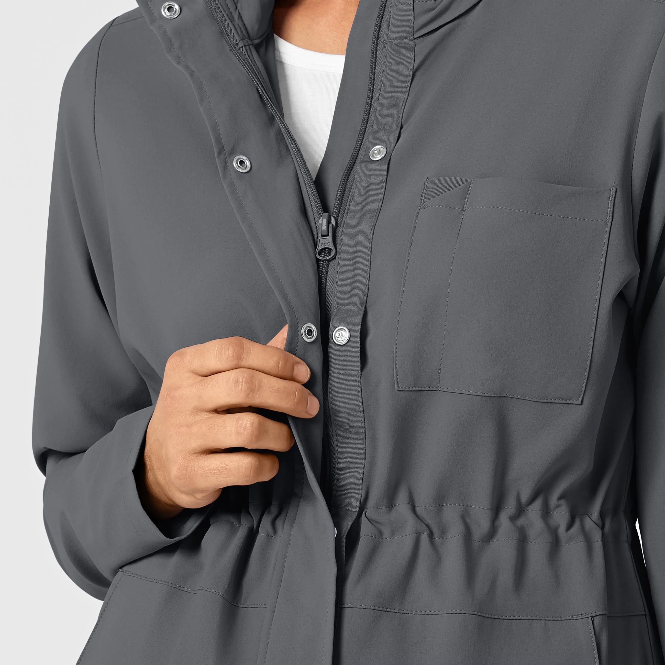 RENEW Women's Convertible Hood Fashion Jacket - Pewter