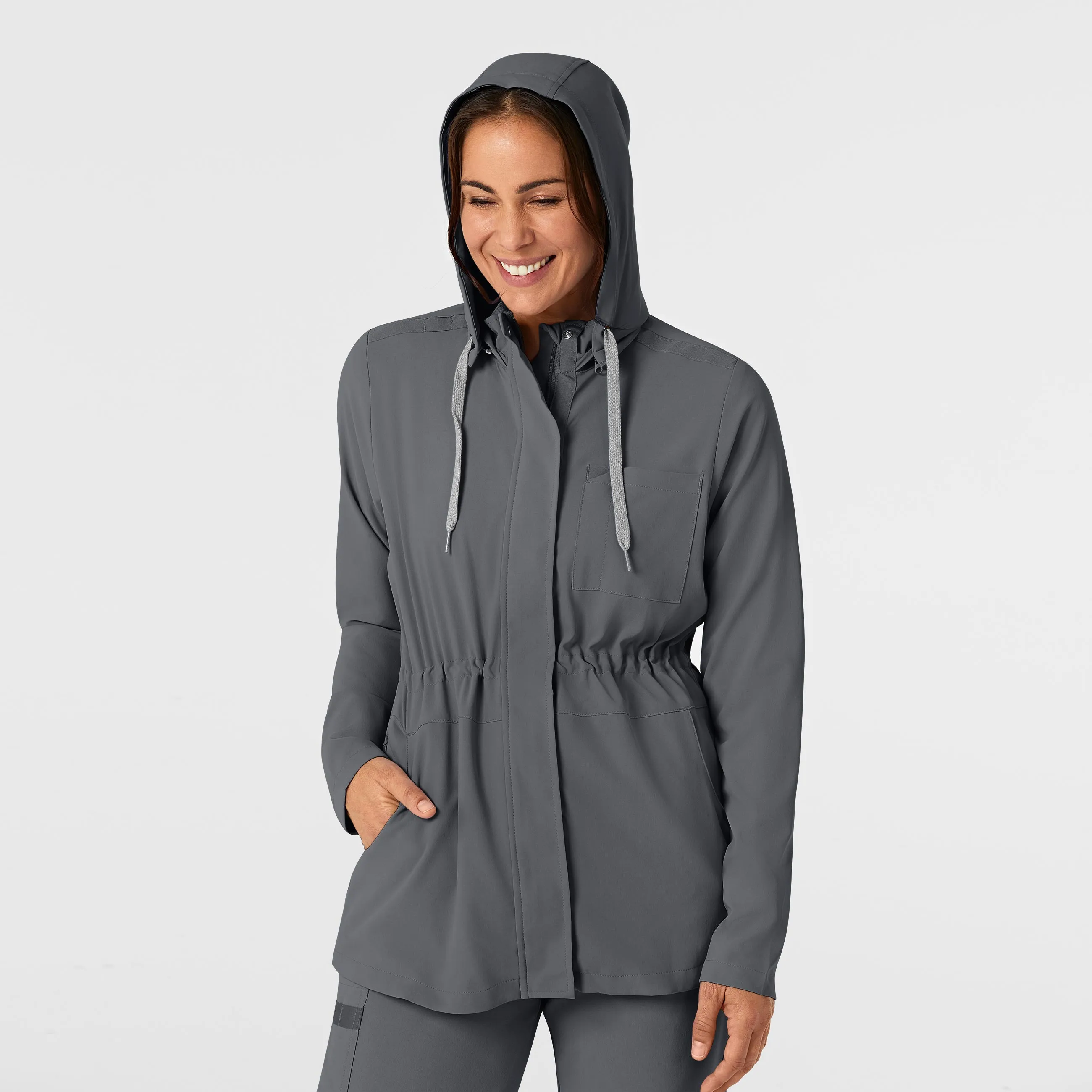 RENEW Women's Convertible Hood Fashion Jacket - Pewter