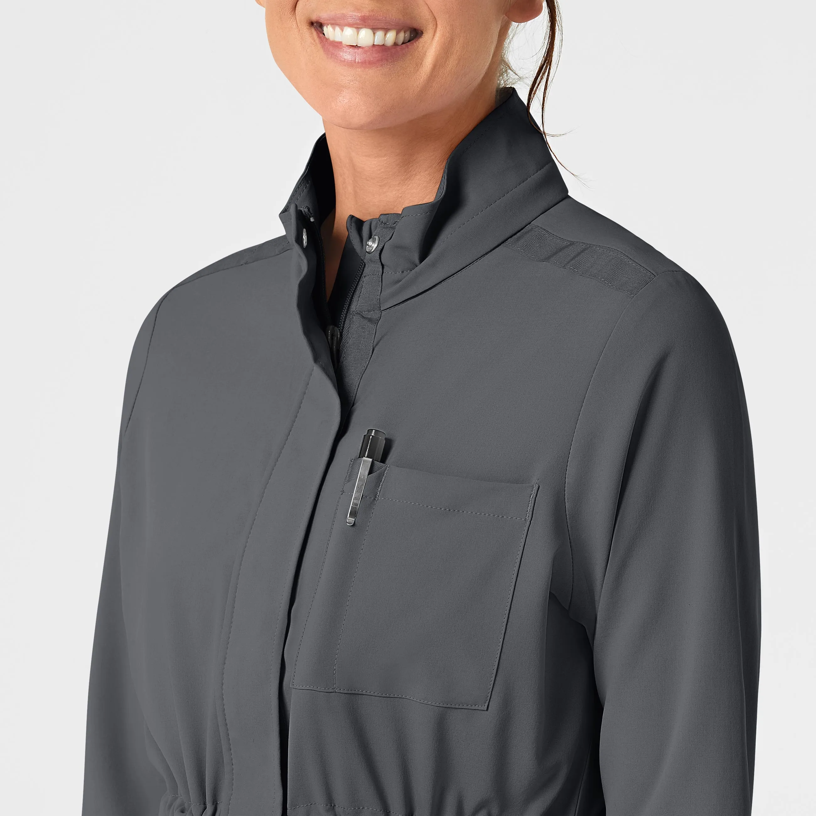 RENEW Women's Convertible Hood Fashion Jacket - Pewter