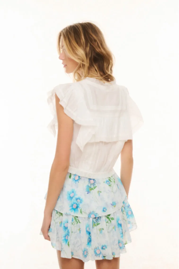 Ruffle Mini Floral Skirt