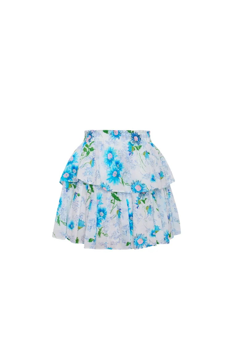 Ruffle Mini Floral Skirt