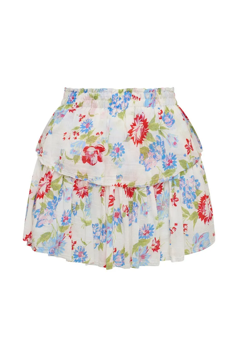 Ruffle Mini Floral Skirt