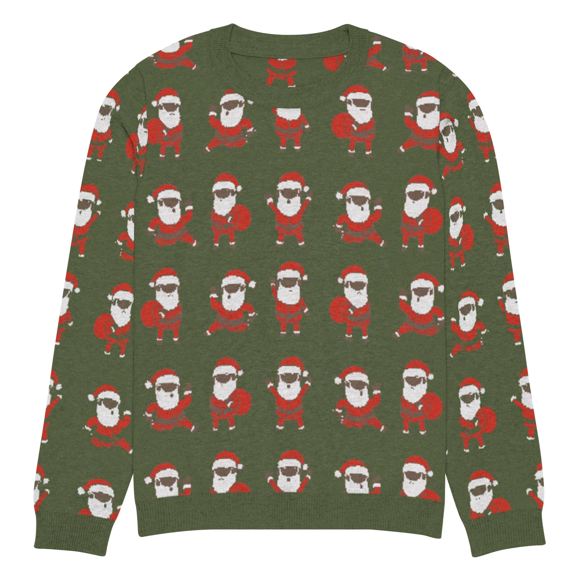 Santa Gettin' Jiggy (Green) Knitted Sweater