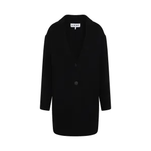 Slit Jacket In Wool And Cashmere Black