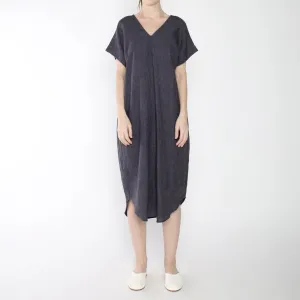 Szeki Signature Linen T-Shirt Reversible Maxi Slate Grey