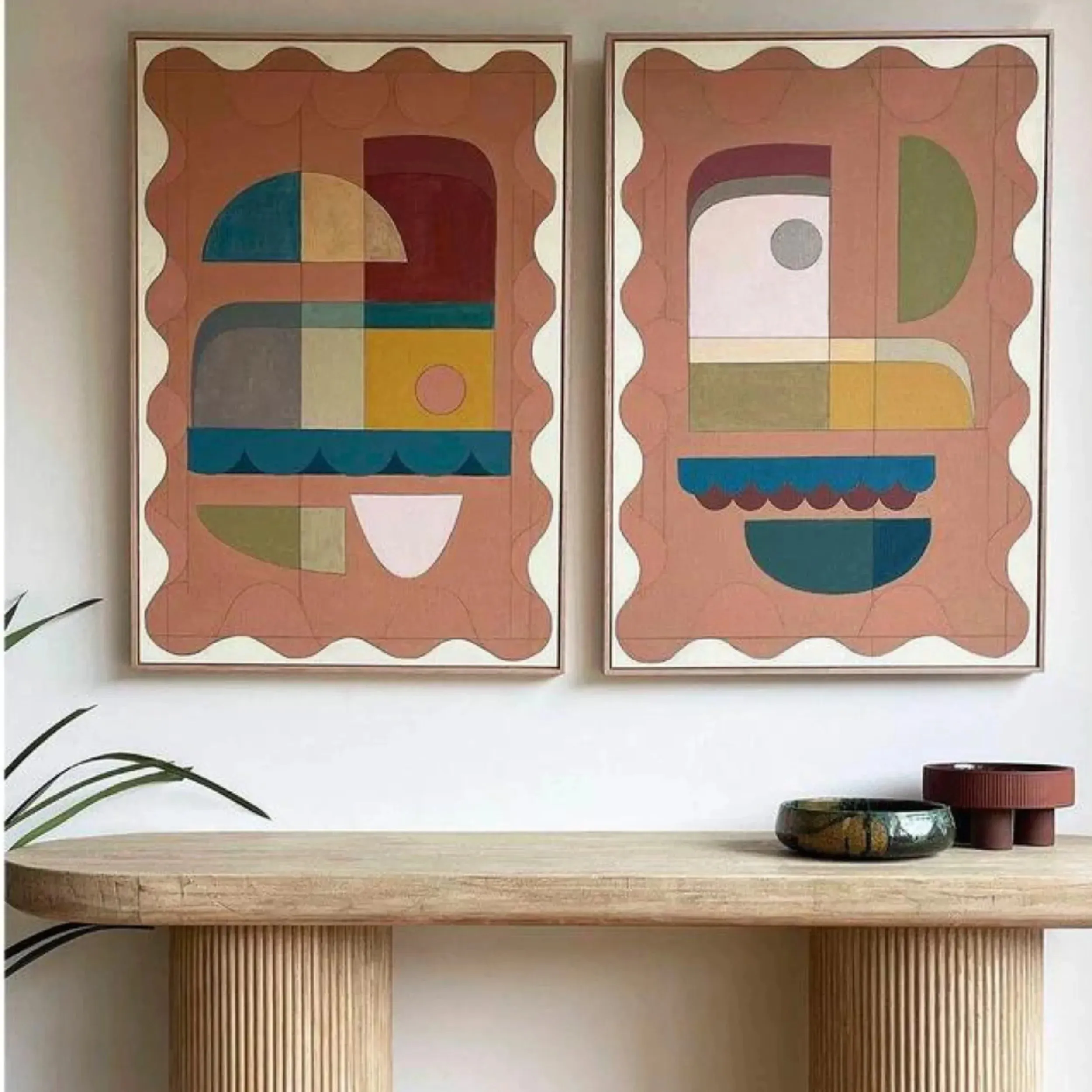 Terracotta Blush Two Canvas Print 92cm x 61cm