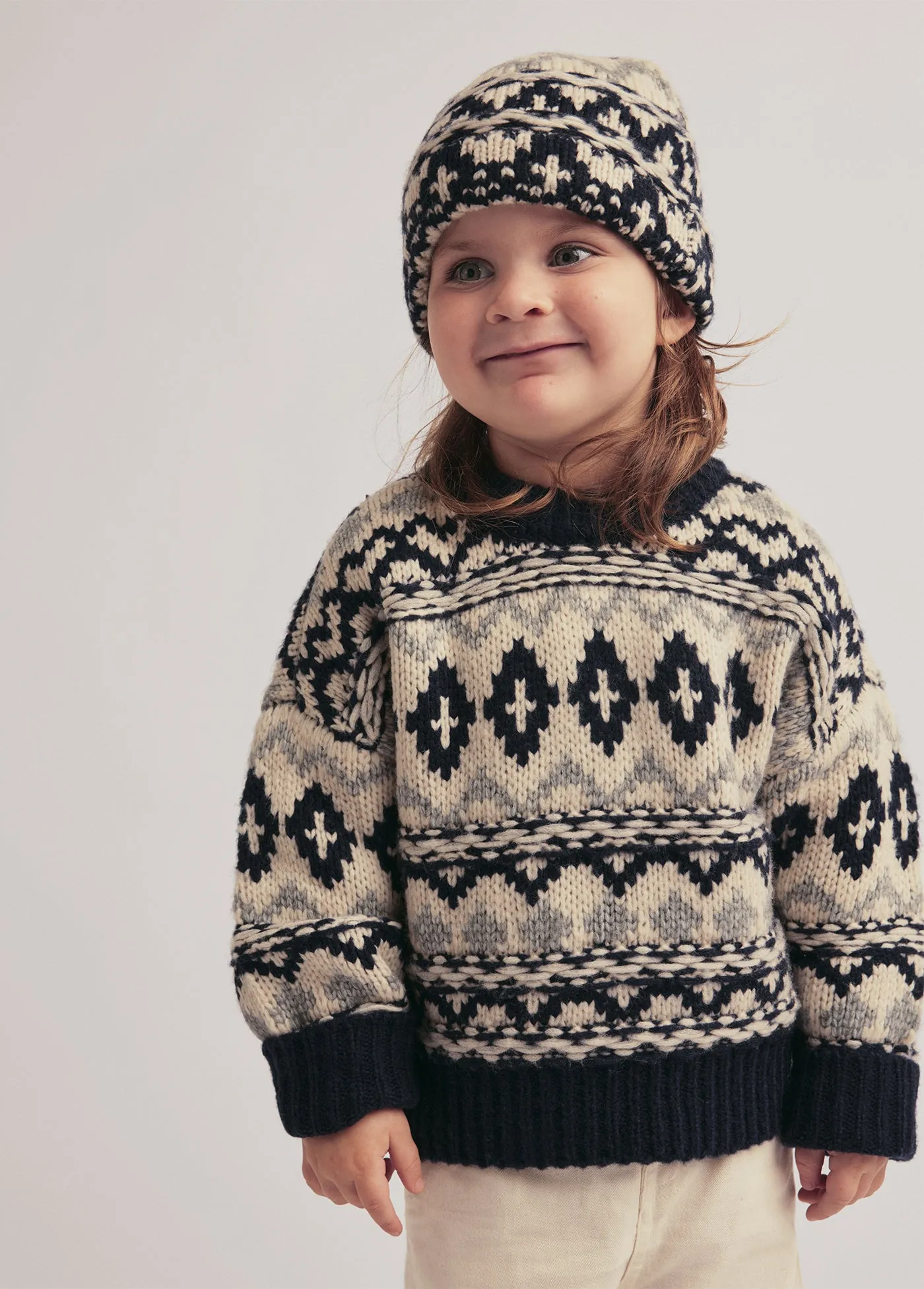 Tis the Season Kids Sweater   Matching Hat Set