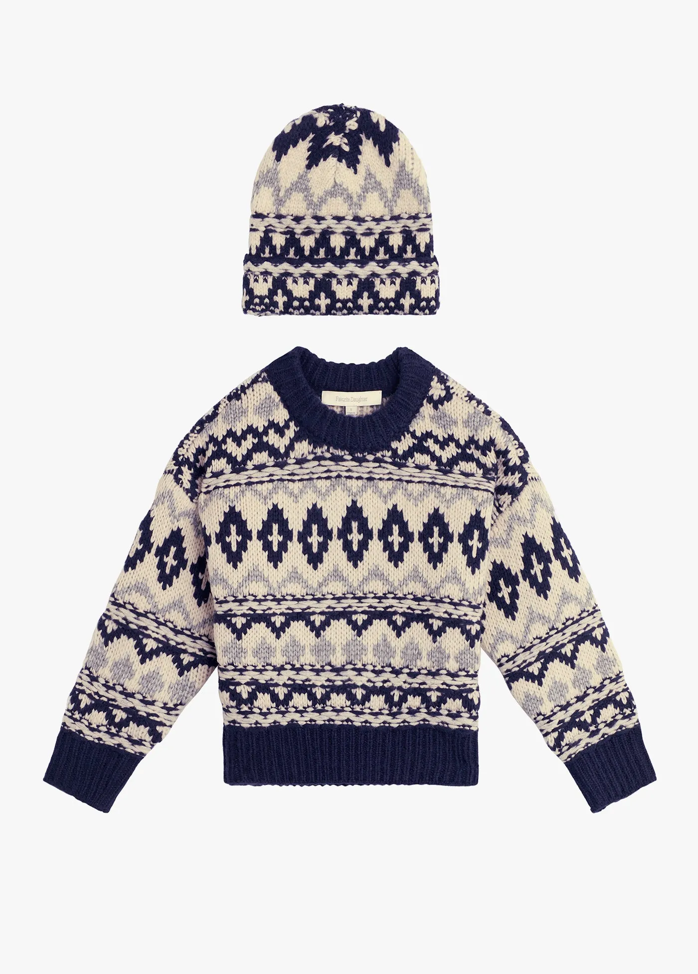 Tis the Season Kids Sweater   Matching Hat Set