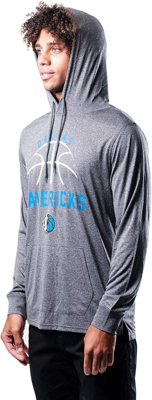 Ultra Game NBA Official Men’s Super Soft Lightweight Pullover Hoodie Sweatshirt - Unisex, Dallas Mavericks, Heather Charcoal|Dallas Mavericks