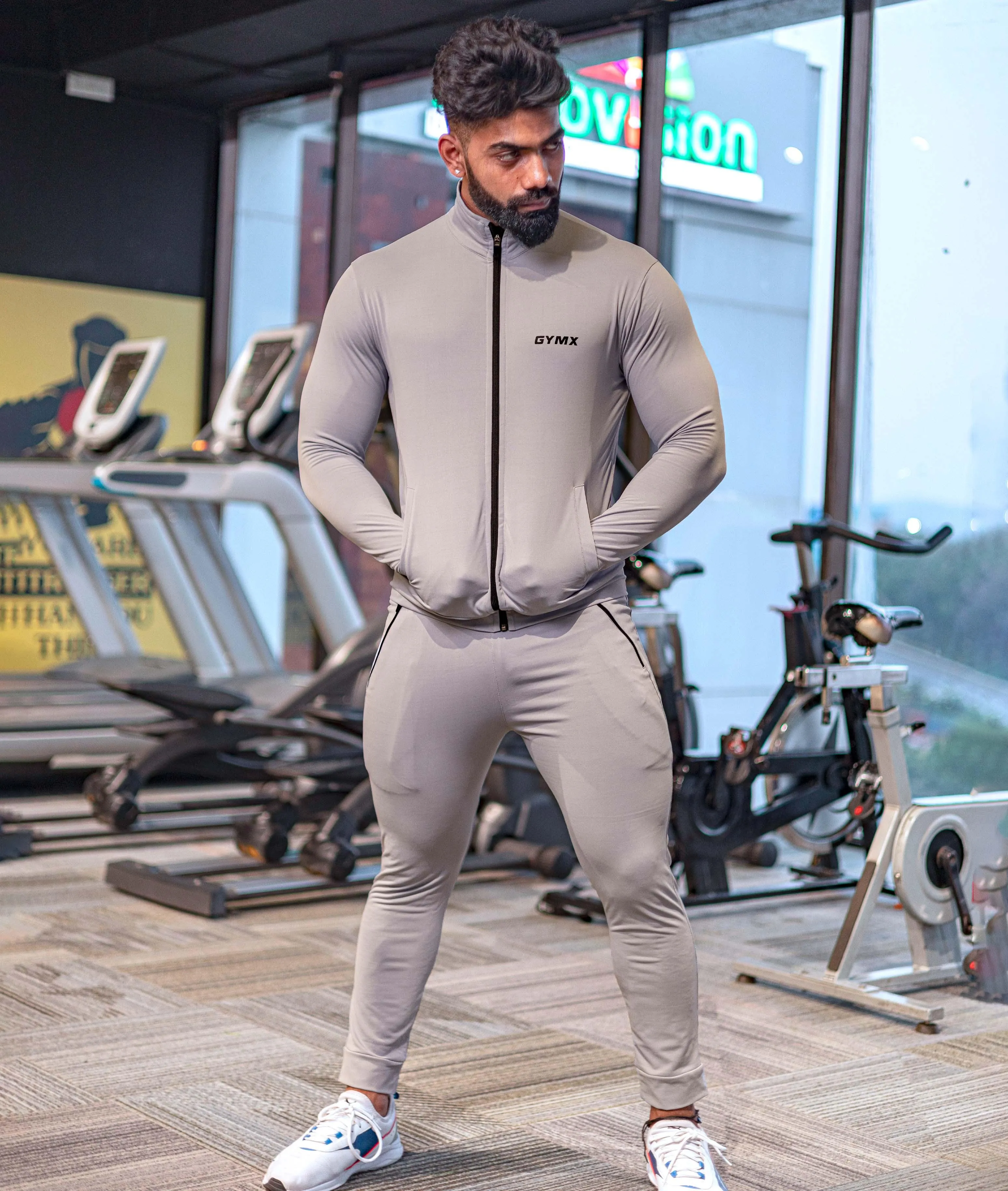 Velocity GymX Thumbhole Jackets: Striking Grey