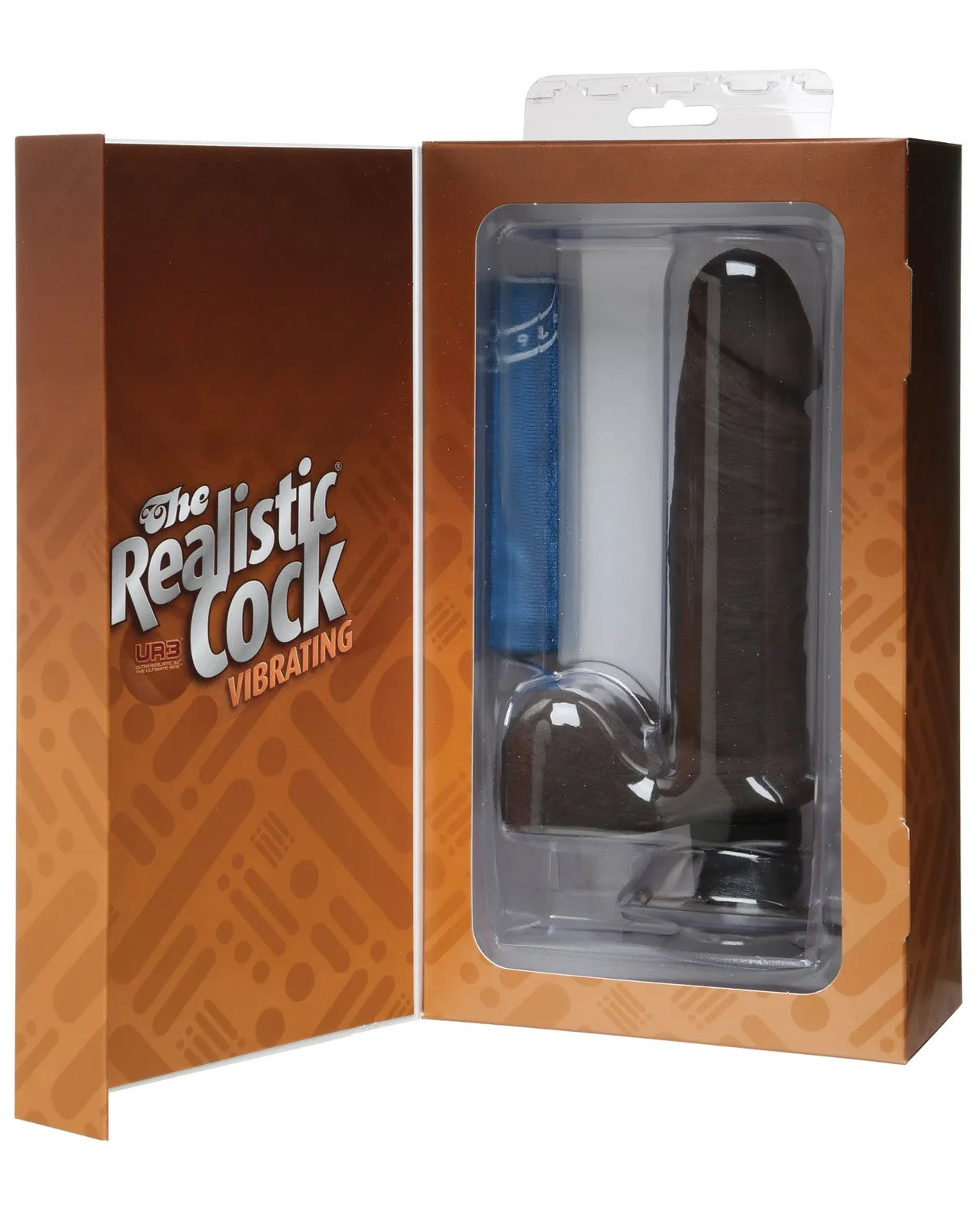 Vibrating Realistic 6" Ultraskyn Cock - Black