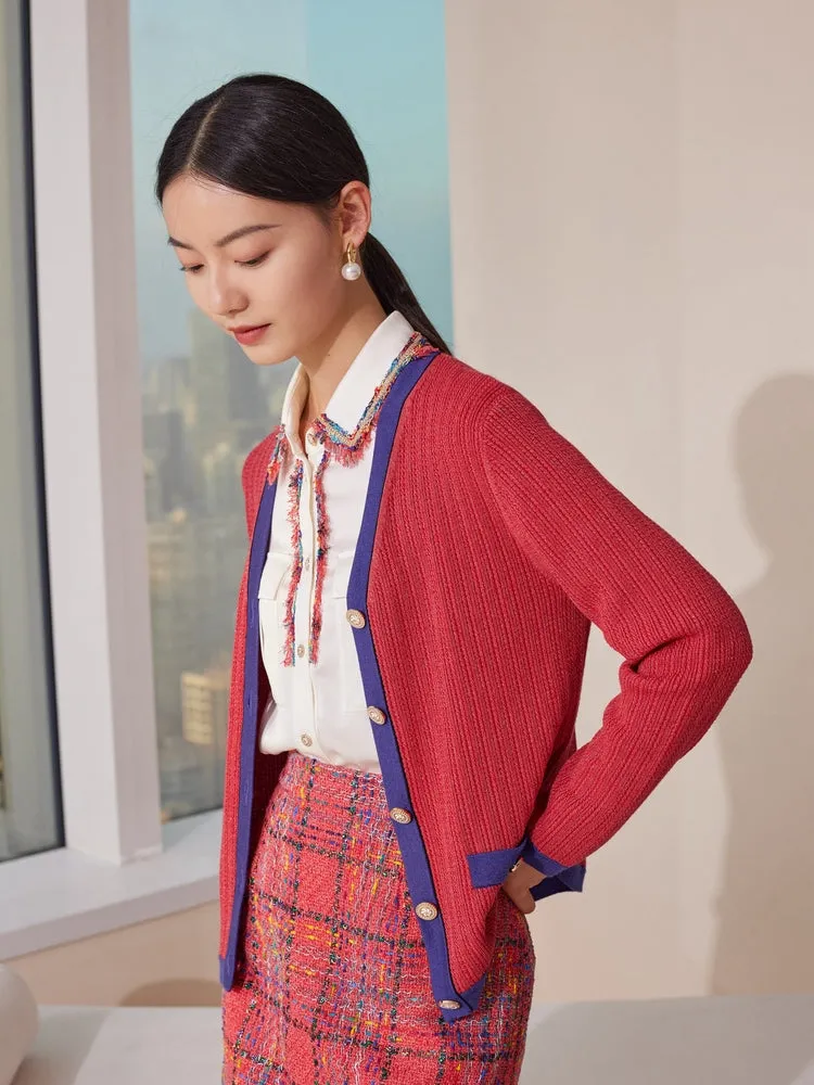 YAYING Small Fragrance Style Knitted Cardigan